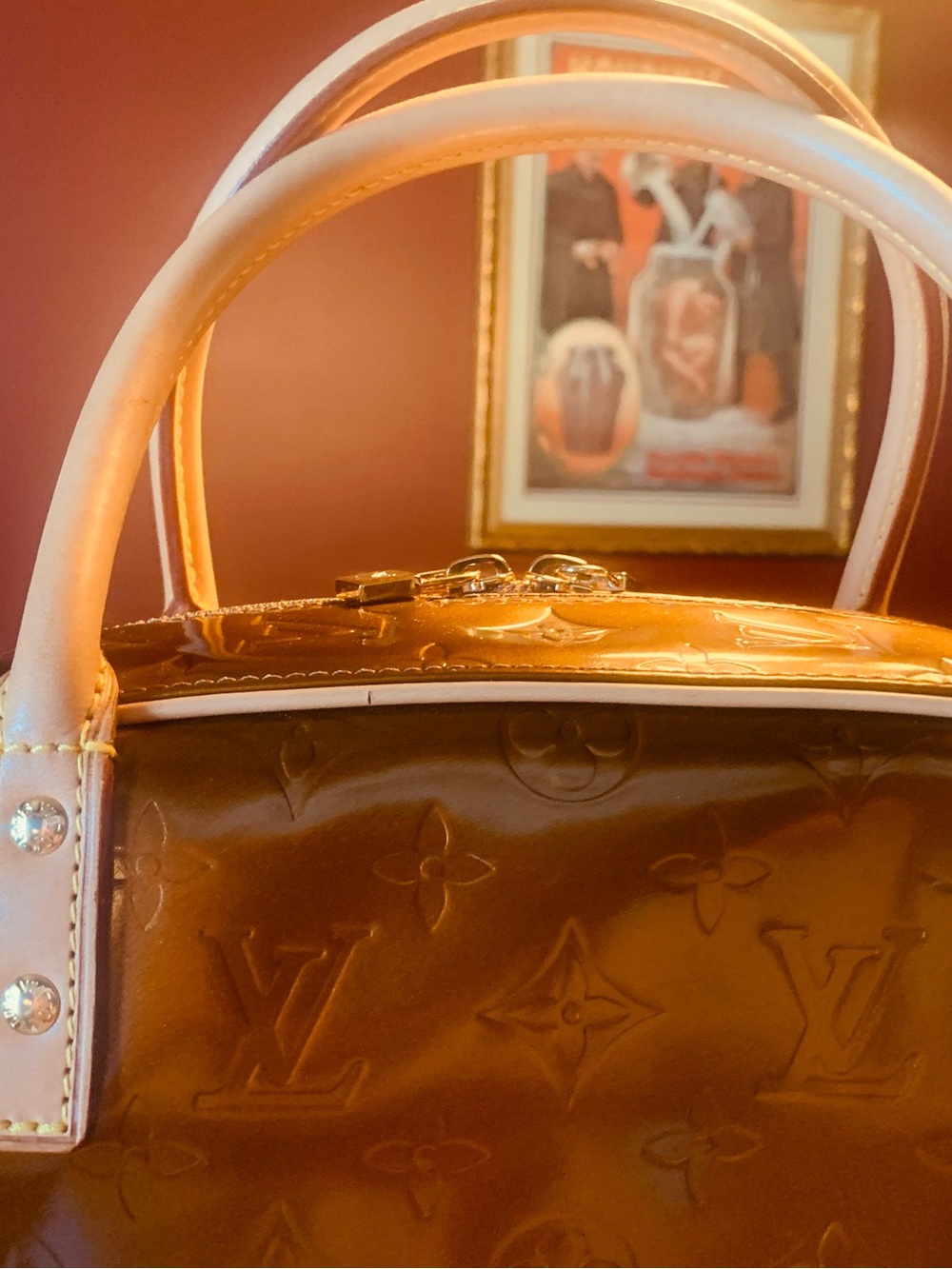 Louis Vuitton Authentic Vintage Copper Patent Tompkins Verified COA Legitgrails - Picture 14 of 15